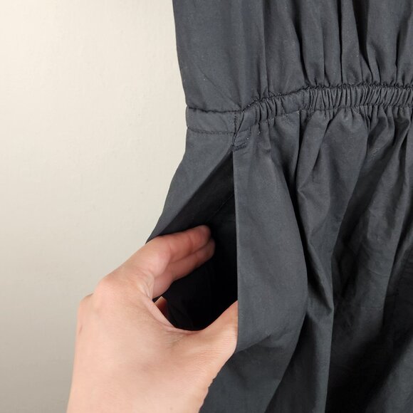 A.L.C. Erica Black Puff Sleeve Belted Romper Lightweight Cotton sz 4 - Picture 10 of 13